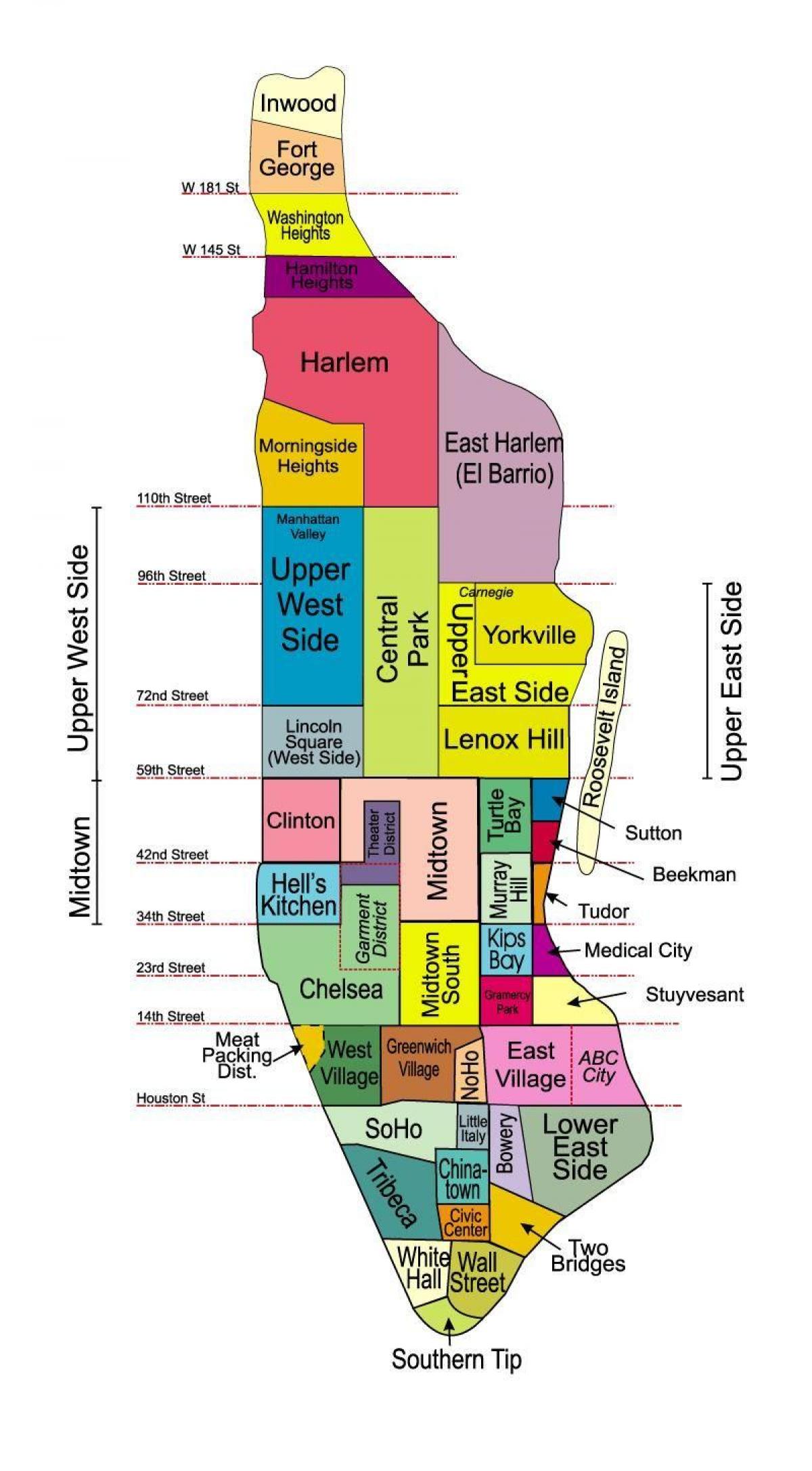 auzoetan Manhattan mapa