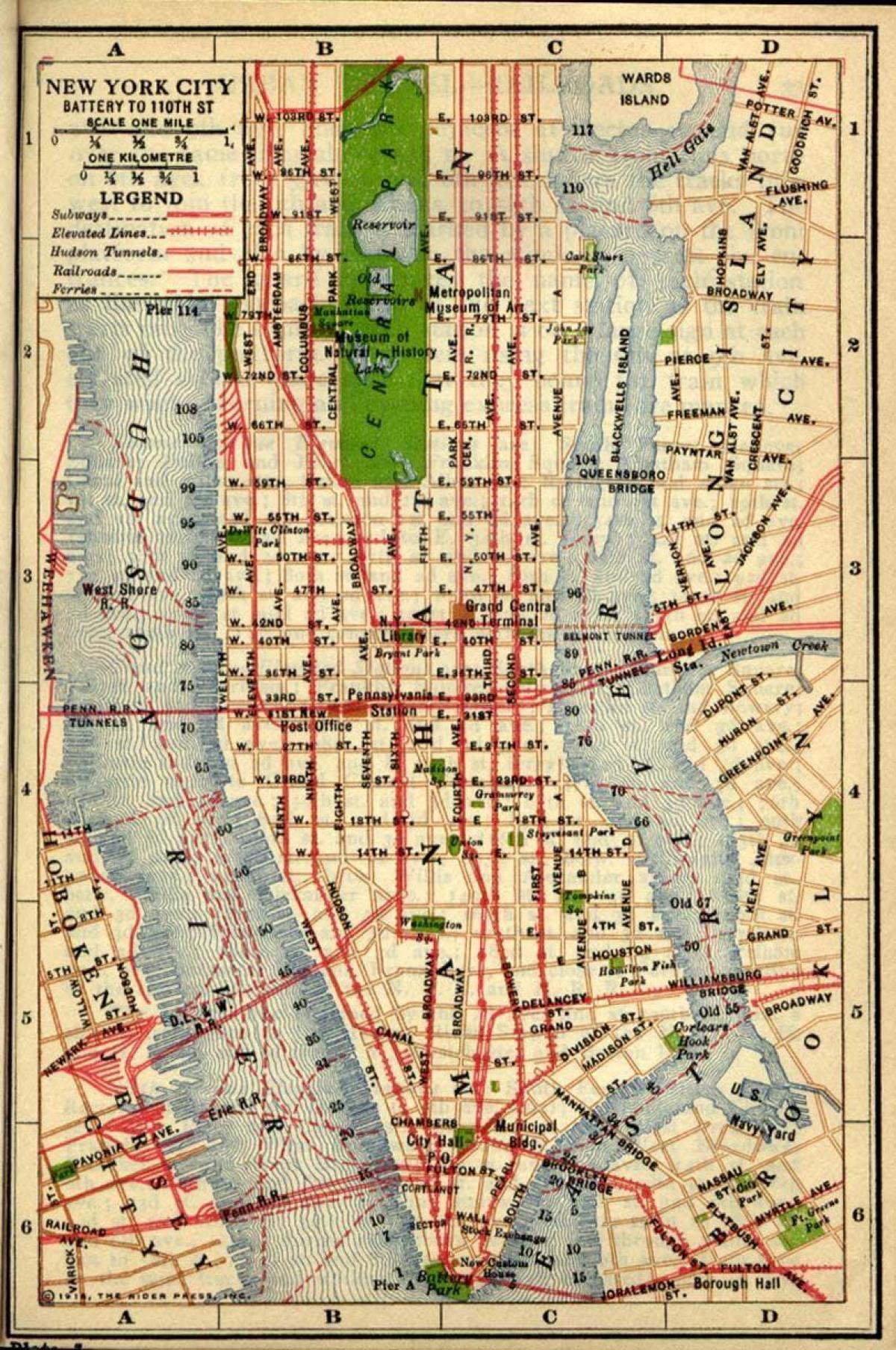 mapa zaharra Manhattan