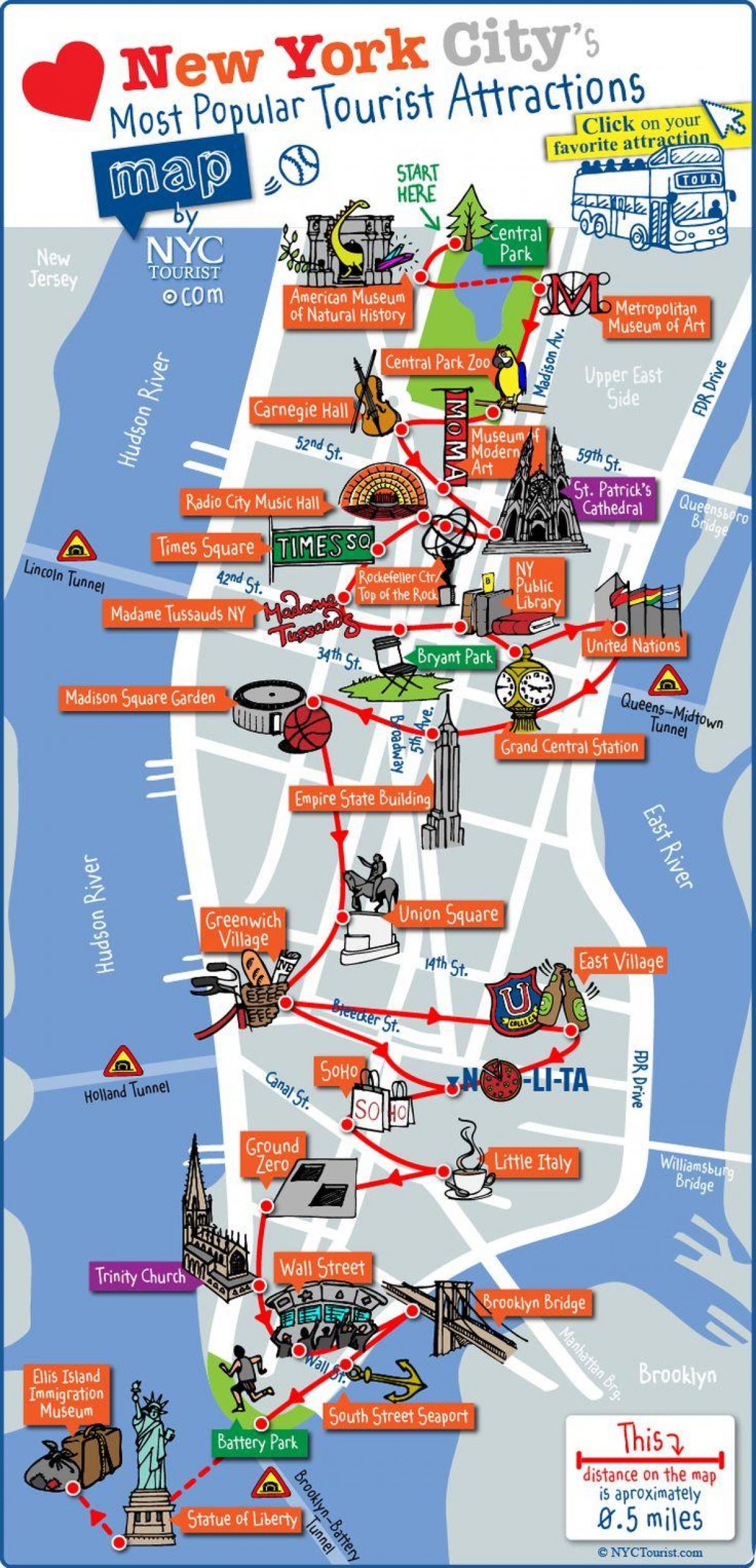 Manhattan midtown erakargarri mapa