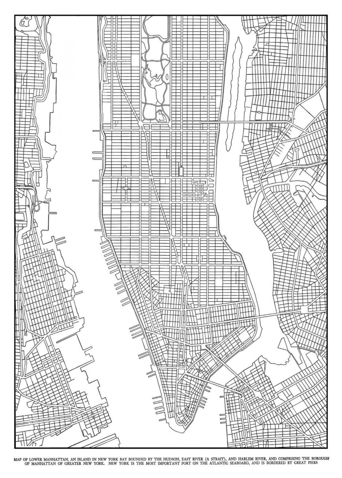 mapa Manhattan sareta