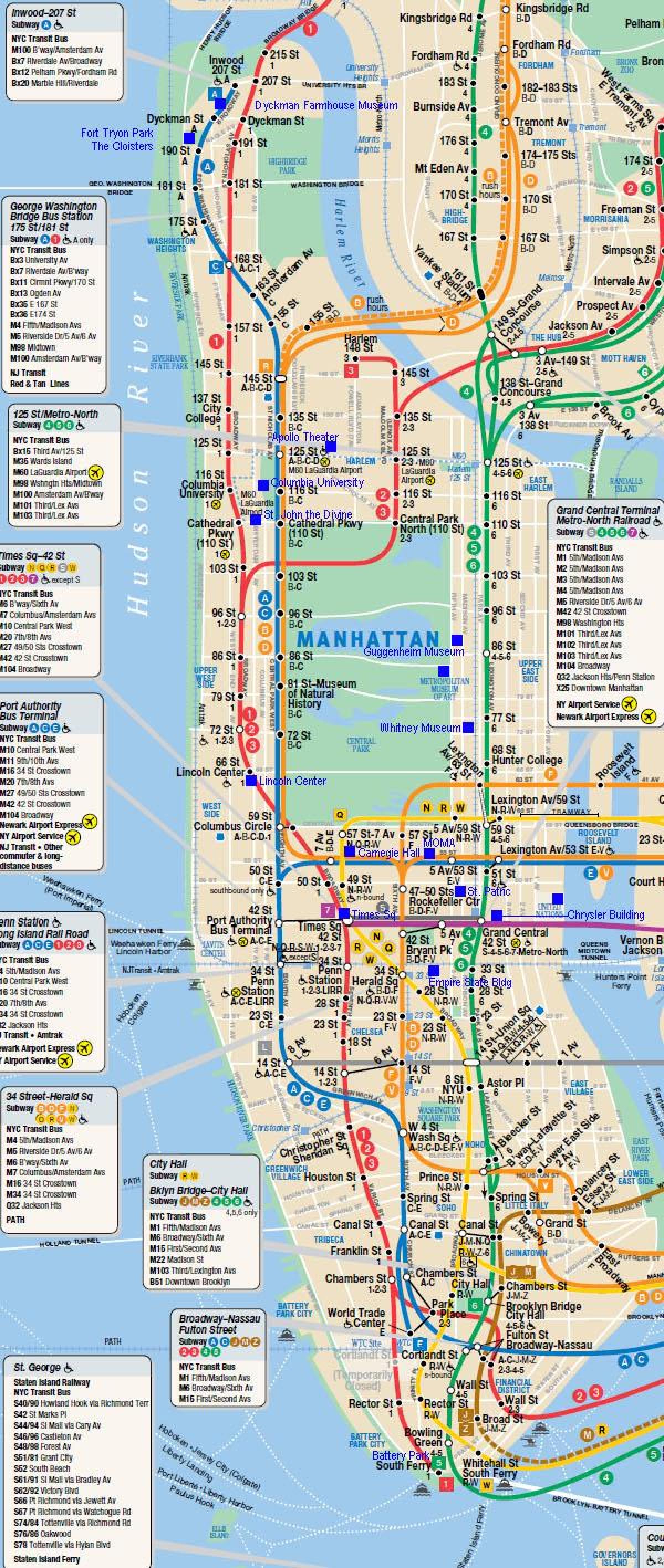 Manhattan trenbide-mapa