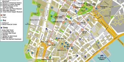 Mapa downtown Manhattan ny