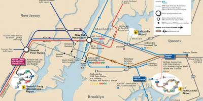 JFK Manhattan metroa mapa
