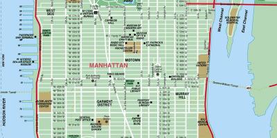 Manhattan errepide mapa