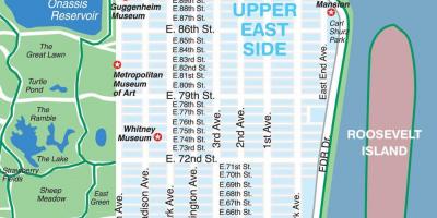 Mapa upper east side Manhattan