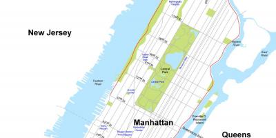 Mapa Manhattan irla New York