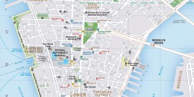Mapa lower Manhattan ny