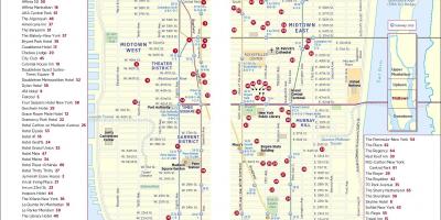 Printable oinez mapa Manhattan midtown