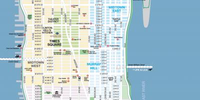 Free printable mapa Manhattan NYC